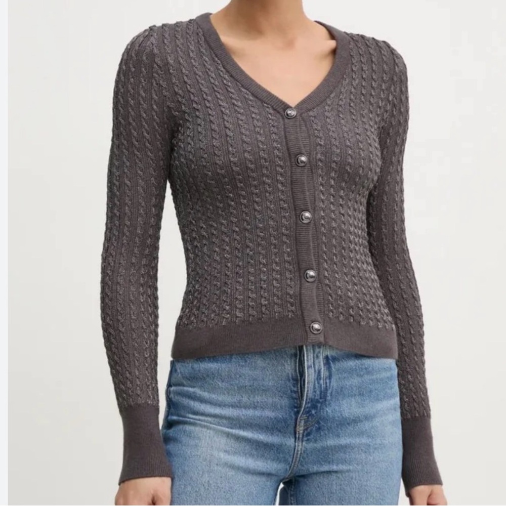 Guess Josie V-Neck Cardigan women’s Sweater sz large
